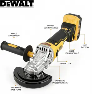 DeWalt DCG405FN 20V MAX Brushless 125mm Flat Head Angle Grinder, 9,000 RPM, E-Clutch Brake, Low-Profile Design, For Metal Cutting and Grinding In Tight Spaces
