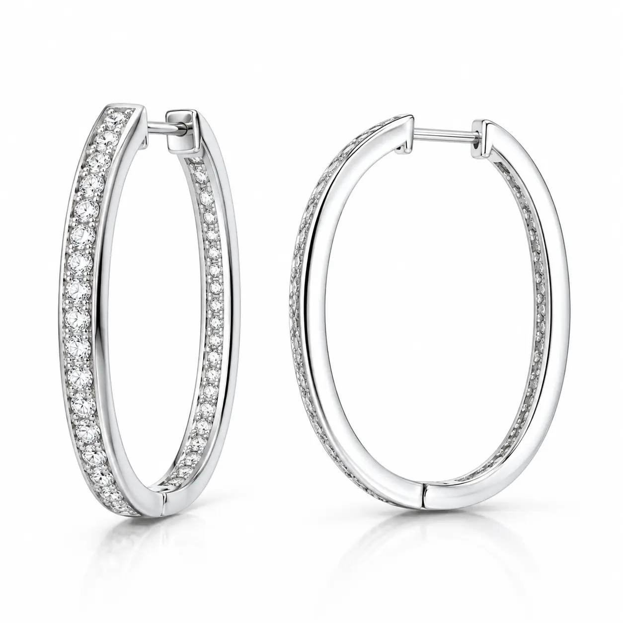 Elegant Minimalist Oval Hoop Earrings for Women, Modern Polished Open Hoop Design, Lightweight Everyday Statement Earrings, Classic Fashion Jewelry for Casual Wear, Office, Parties, Dates, Weddings, Birthdays and Gifts