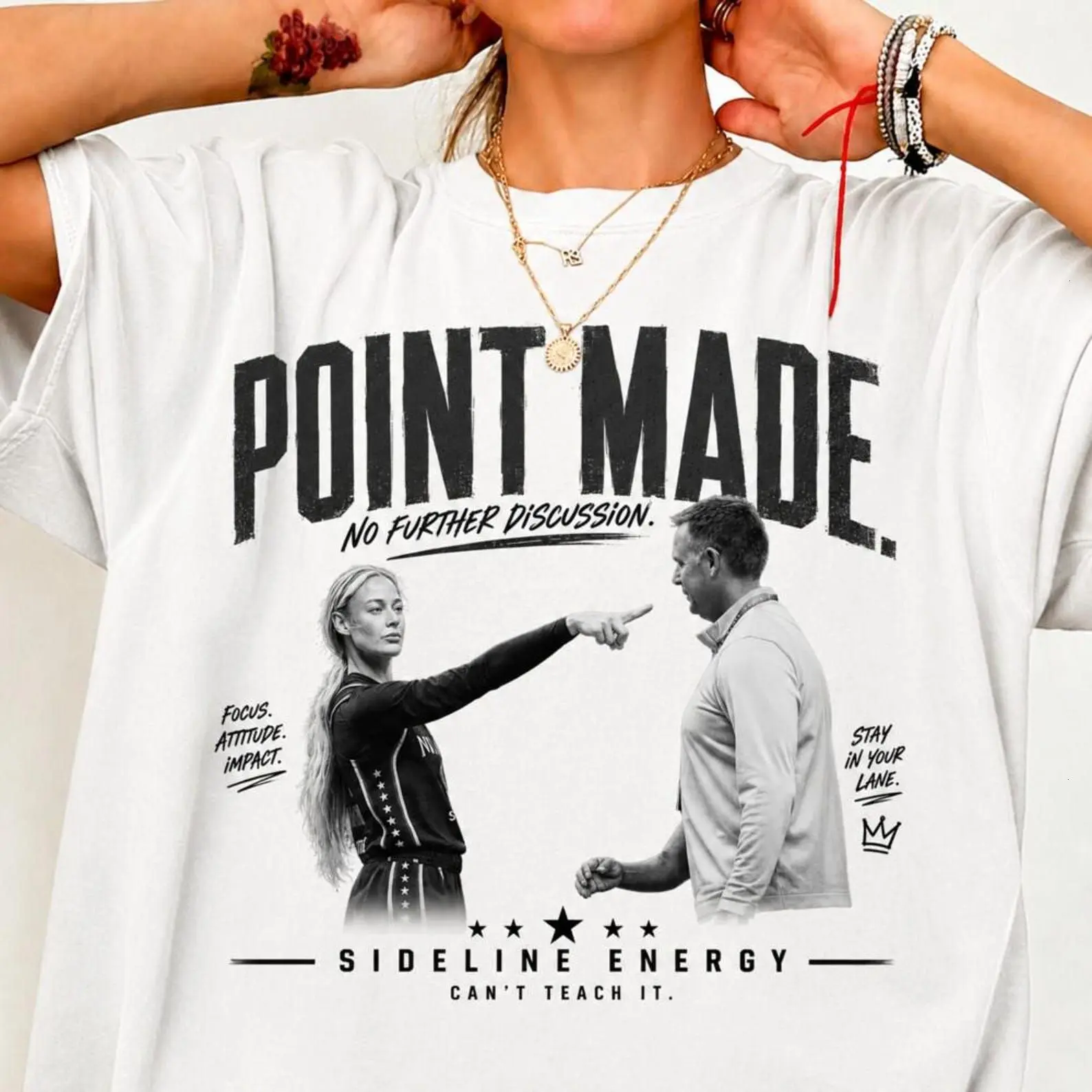 Sophie Cunningham Point Made Shirt, Sideline Energy Can't Teach It Tee, Women's Basketball Fan Gift Comfort Color Shirt
