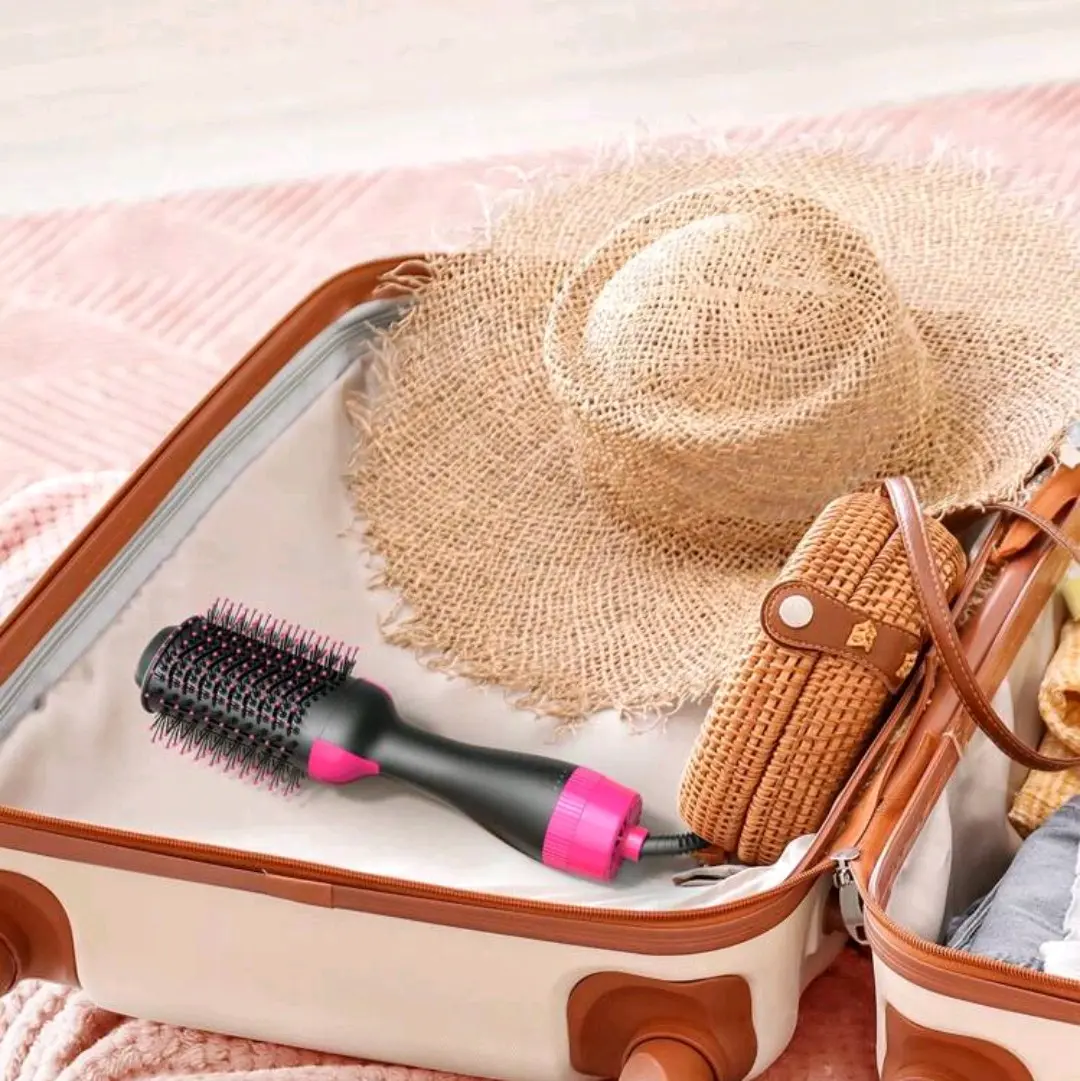 multifunction hot & cold air straightening hair brush