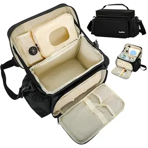 Breast Pump Bag Compatible with Spectra S1/S2 & Medela, Work/Travel Mommy Diaper Tote Bags with Insulated Cooler, Pumping Storage Bag Christmas Gift for New Moms