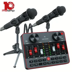 New Podcast Equipment Bundle in one Audio Interface Dj Mixer 2 Conference audio equipment
