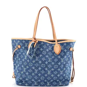 Pre-owned Louis Vuitton Denim Tote Bags REBAG Neverfull NM Tote Monogram MM by Rebag