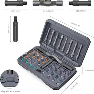42 in 1 Magnetic Screwdriver Set - Multi Bit Set with Detachable  Handle,Portable Compact Repair Kit for Furniture, Cars and Bicand Tools,ycles Ratchet,Specialty
