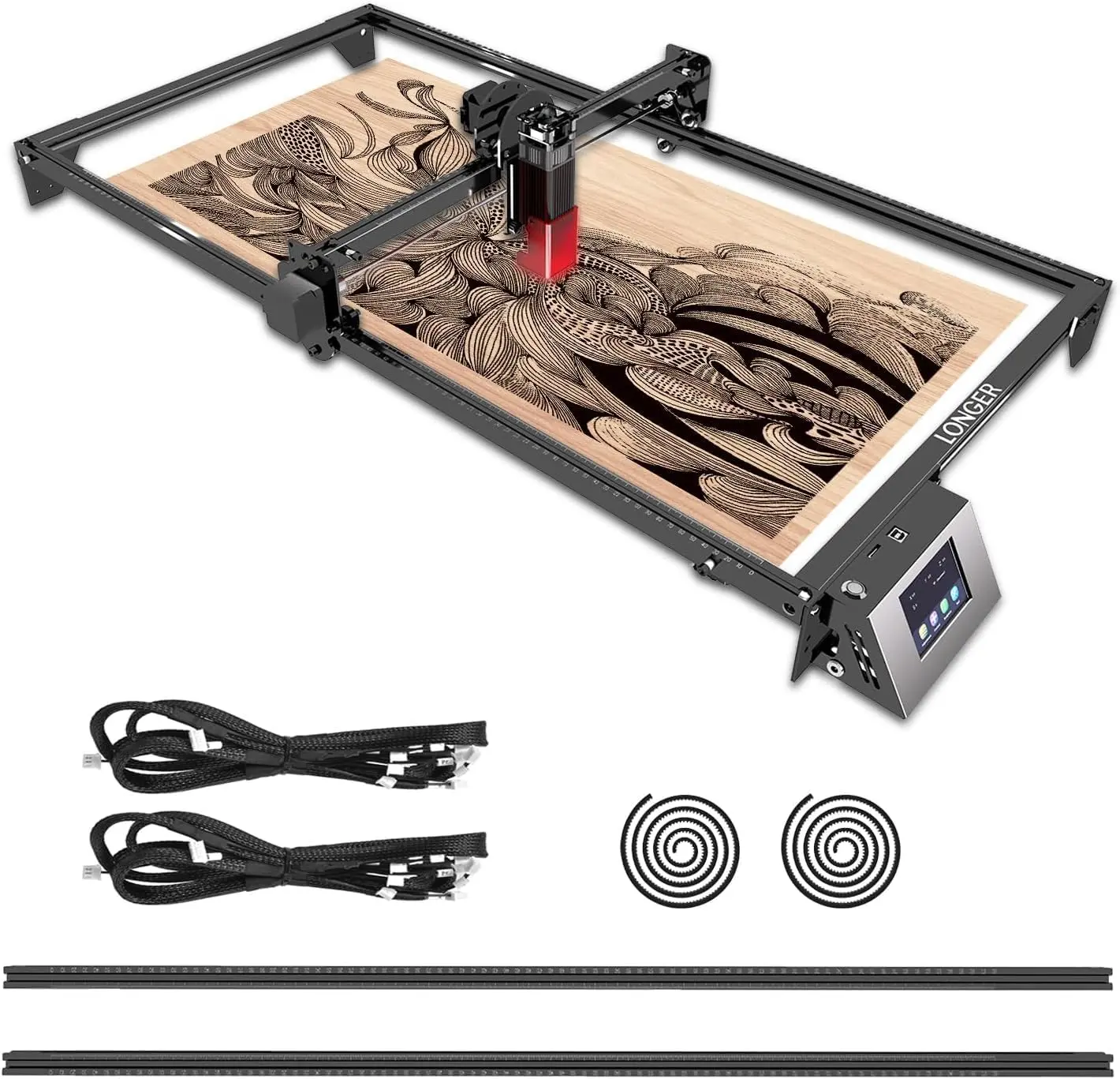 Laser Engraver Y-AxisExtension Kit for RAY5 5W/10W/20W Laser Engraver, Expand Working Area to 33.46" x 15.75"（850mm*400mm）