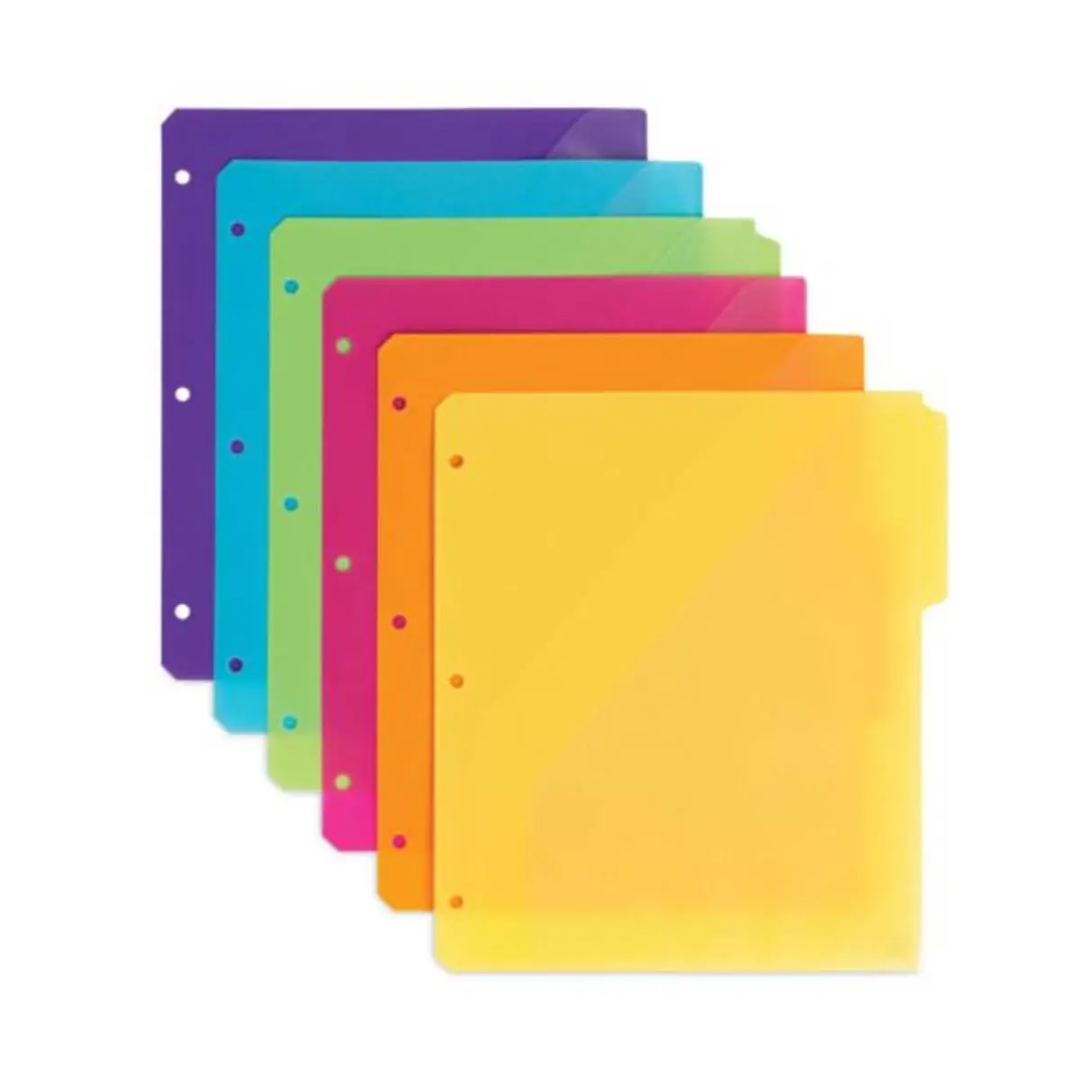 Smead Classic 1-3 Cut Poly Room Divider - Office Filing Products, No-Sag Expansion, Bottom Triple-Scored, Increased Indexing Area, 1-Ply Top Tab, Undercut at Tabs, Resist Tearing, Assorted Colors, 30 per Box, Letter Size