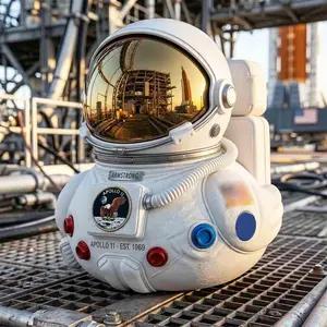 New Strange Statue Ornament Resin Space Astronaut Duck Decor, Casual Romance Style, Not Plated with Precious Metal, Unique Home Decoration
