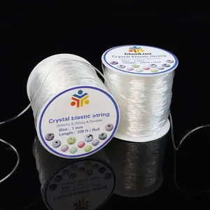 1mm Elastic Bracelet String, 2 Rolls of  Clear Elastic Cord for Bracelets, Necklaces, Beading, and  Making (200 m)