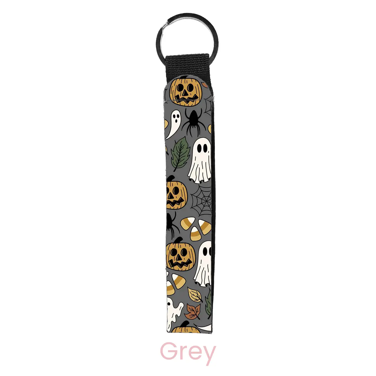 abbyrose Spooky Town Wristlet Key Chain Grey