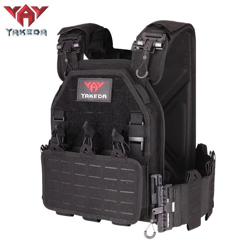 VT-6094A Yakeda New Product Tactical Vest Chaleco Tactico Molle Plate 1000D Nylon Carrier Chalecos Black Training for Men Outdoor Hunting Protective Gear