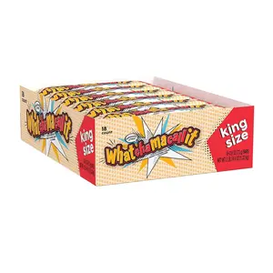Whatchamacallit King Size Candy Bars 18 ct Crispy Chewy Puffed Rice Light Crunch Smooth Caramel Center Creamy Milk Chocolate Coating Snack Bonbon Sugar Dessert