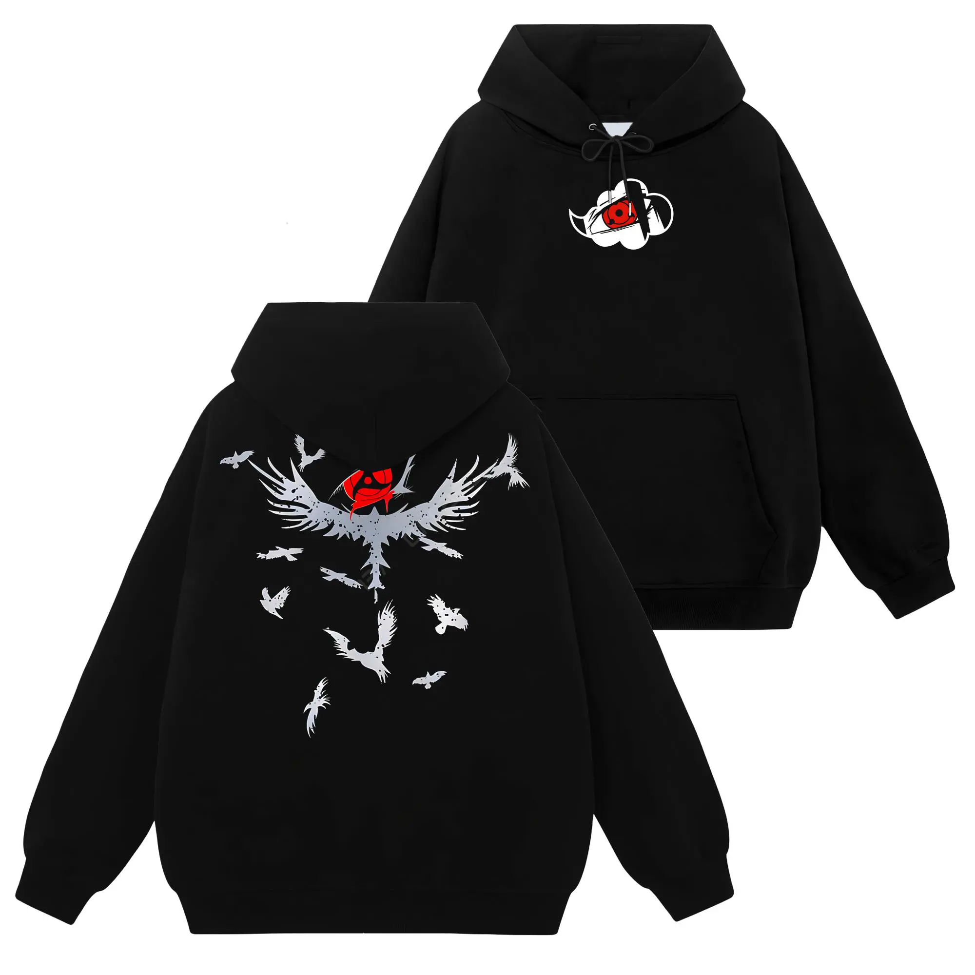 [Uchiha Fashion] Limited Uchiha Itachi Sharingan Logo - Naruto Shippuden #29 Hoodie T-Shirt Sweatshirt, Retro Vintage Unisex Graphic 90s Cotton, Gift For Wibu, Anime Manga Y2K Streetwear