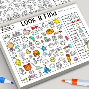 Seek and Color 1000+ Hidden Objects: Interactive Coloring Book for Kids | Educational Activity Workbook with Find & Color Puzzles for Home, School, Travel