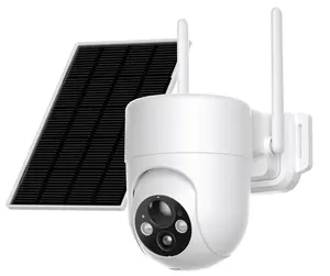 [TikTokShopBlackFriday] Wireless Solar Powered Security Cameras with 360° View, 2K Color Night Vision, 2-Way Audio, 4X Ditigal Zoom, Motion Detection Alert, 2.4GHz, Home Security, Wi-Fi Only, Cloud Storage, IP65 Waterproof