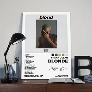 Frank Ocean Poster, Blonde Album Wall Art, Aesthetic Music Print, Streetwear Wall Decor, Minimalist Rap Poster, Gift for Music Lovers poster