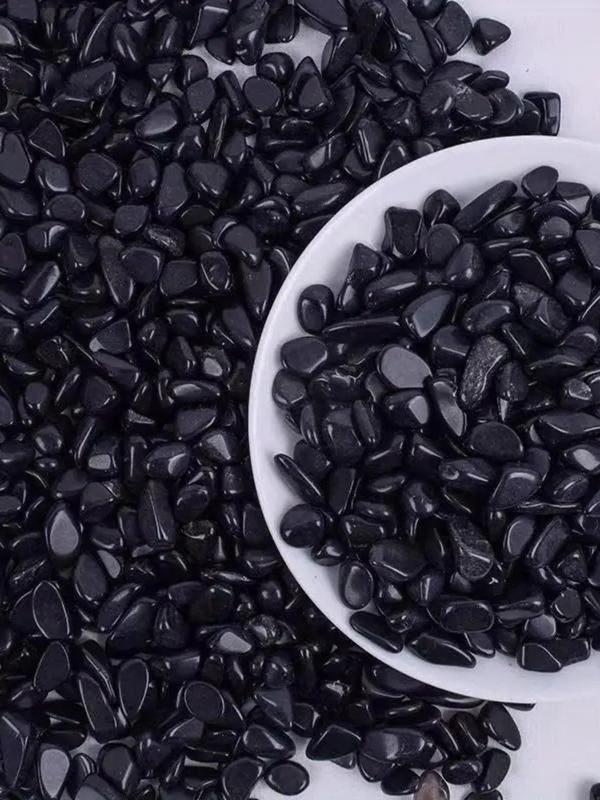 Natural obsidian gravel pack, 100g irregular demagnetized stone, suitable for aquarium, fish tank decoration and vase filling