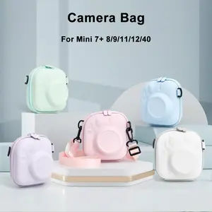 For Fujifilm Instax Mini 7+ 8/9/11/12/13/40 EVA Universal Hard Case Storage Bag Polaroid Camera Bag Shell with Shoulder Strap