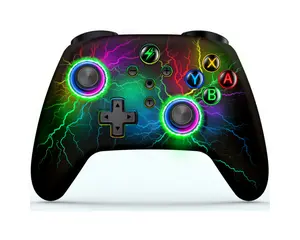 ESWEN Wireless Switch Pro Controller for Switch/OLED/Lite/ and wired PC not for XBox with Turbo, Vibration Adjustment, Supports HID Gaming, MFi Gaming Lighting Programmable Motion Control Vibration Acceleration Wake-up Function