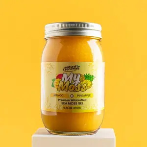 My Moss Sea Moss Gel – Mango Pineapple | Wildcrafted Superfood, 100% Organic, Raw Seamoss gel, Vegan, Mineral-Rich, Vitamin-Rich, No Preservatives,