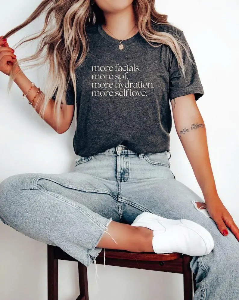 Licensed Esthetician T-Shirt: Self Love Spa Salon Work Tee