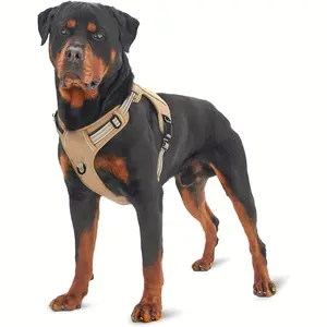 Reflective Service Dog Vest No-Pull Harness with Control Handle Durable Polyester Military Style Hand Wash Only for Practicality and Functionality