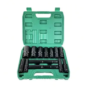 15pcs Hex Socket Wrench Set, 8-32mm - Durable Carbon Steel Hand Tools For Pneumatic Impact, No Batteries Required, Socket Wrench, Metal