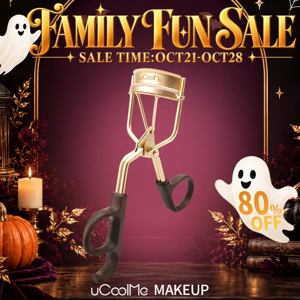uCoolMe SilkAura Lash Curler Pro - Versatile Eyelash Curler with Comfort Pads, Extra Silicone Pads for Eye-Framing Crimped Lashes, Makeup Cosmetics for Back to School