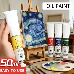MARIES Oil Paint, 50ml per tube, 5 tubes per box. Each tube is individually packaged, compact and easy to use. The paint features bright and fine colors, suitable for oil painting enthusiasts