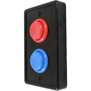 Arcade Light  Plate Cover, Single  (Black/Red/Blue), 1-Gang Standard Size Rocker Wall Plate,  Room Decorator,  Bedroom Wallplate, Faceplate Replacement