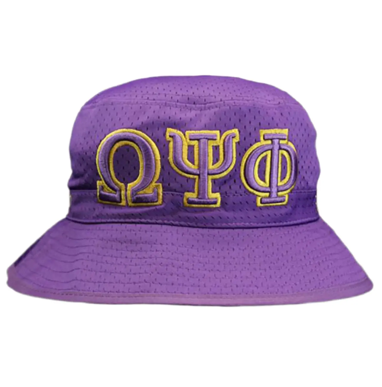 Omega Psi Phi Embroidered Bucket Hat Purple