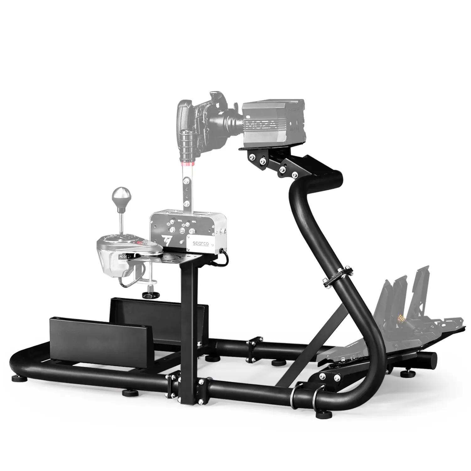 Dardoo Pro Steering Wheel Stand Mount - 50mm Round Tube, Adjustable Racing Simulator Cockpit Accessory with Durability, Complete Set of Hardware, Compatible with G25,G27,G923,T3PA,T248X,T80,T300RS TX (Pedals,Shifters,Steering Wheel,Seat Not Included), Acc