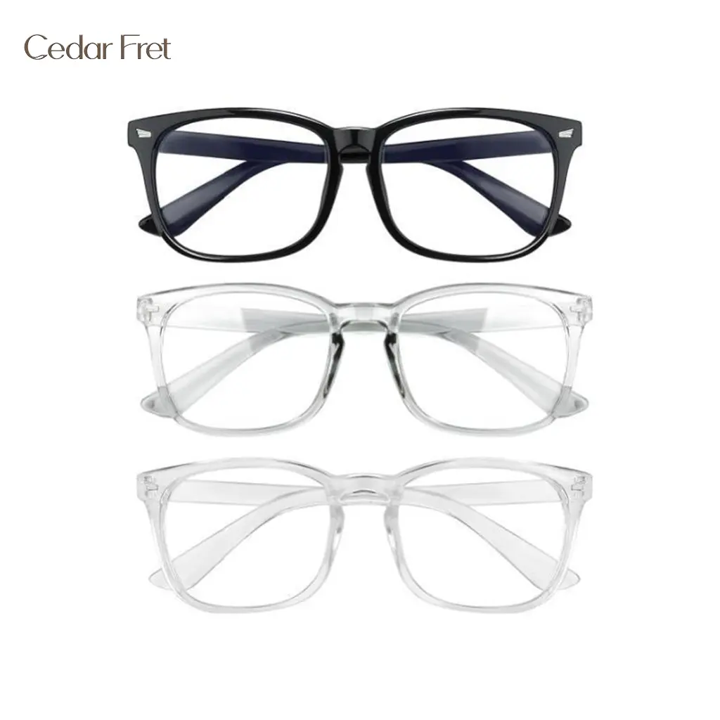 Blue Light Blocking Glasses, Anti UV Anti Glare Computer Eyeglasses, Lightweight Eye Protection Glasses for Gaming Office Work Streaming, Trendy Daily Eyewear Portable