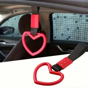 Heart-Shaped Car Rear Bumper Warning Pendant, Public Bus Wristband Accessory Charm, Left Placement Design, Stylish Vehicle Decoration, Car Trinkets, Car Hanging Decoration