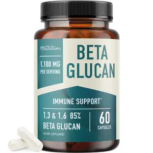 Beta Glucan Supplement 1100mg for Immunity, Skin & Gut Support | 1,3D & 1,6 Beta Glucans Extra Strength Formula | 85% Concentrated & Over 500mg Per Capsule