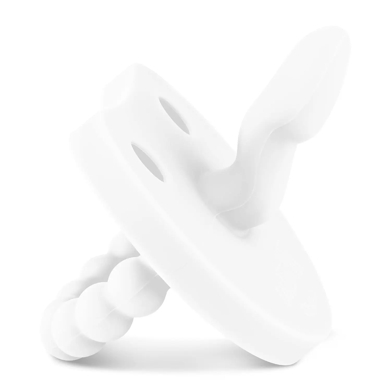 Ryan & Rose Cutie PAT Smile - Orthodontic Pro Pacifier and Teether (White)