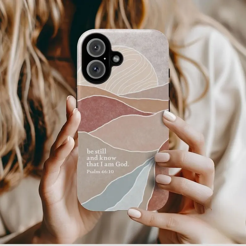 Be Still And Know Christian Phone Case Case iPhone Samsung Google Phone Cover Floral Phone Case Bible Verse Cell Phone Cover Religious Case,phone Case Suitable for Iphone 11/12/13/14/15/16/17 Pro Promax Plus Air, Accessories, Shell