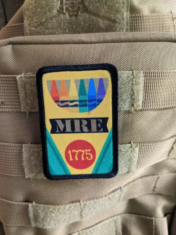 Crayon eaters marine meme ration red tastes like cherry 2"x3" morale patch with hook and loop backing military joke meme