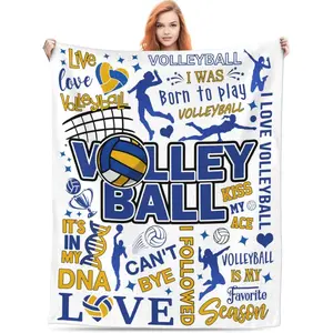 Volleyball Gifts for Teen Girls - Soft Throw Blanket, 50"x60", Fleece, Cozy & Warm for Office, Home, Sofa, Travel