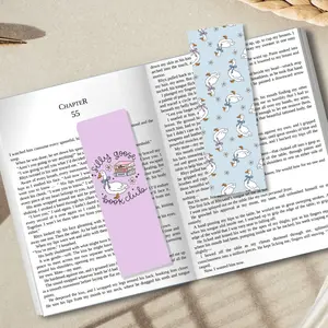Silly Goose Book Club Dual-Sided Cardstock Bookmark book club