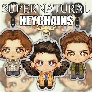 Supernatural Keychains! Cute Keyring Accessory, Fun Charm For Backpack Or Purse | High Quality and Customer Favorite Items
