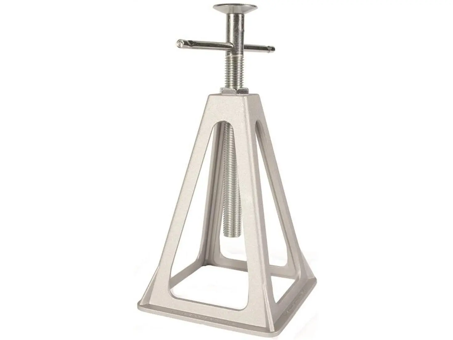 Aluminum Heavy Duty Adjustable Stabilizer Jack with Handle - 6000lbs Capacity, 11-17in Height, Steel Construction, Non-Corroding, 7.25" W X 7.75" H X 13" L, Enhanced Stability