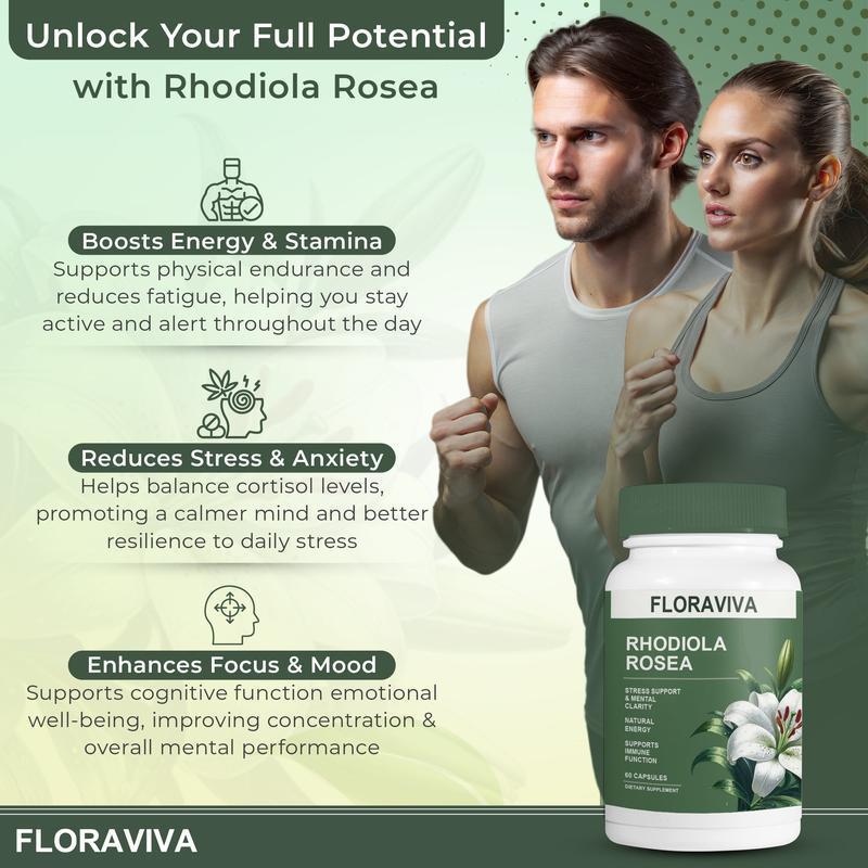 [BUY 1 GET 1 FREE] 2 PACK of Rhodiola Rosea Extract for Stress, Energy & Focus - Natural Adaptogen [500mg]