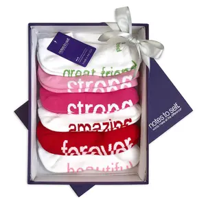 Sent with Love for a Great Friend 6-pair sock gift set in a purple keepsake box