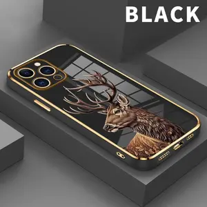 Sika deer Case for iPhone 16 E 15 14 Pro Max 13 12 11 XR XS Plus Shockproof Full Camera Protection Durable slim Silicone Cover
