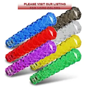 Stay Tuned Performance Universal 3D Diamond Crystal VIP Manual Bubble Shifter Shift Knob Head 20CM JDM Style Clear Transparent Design