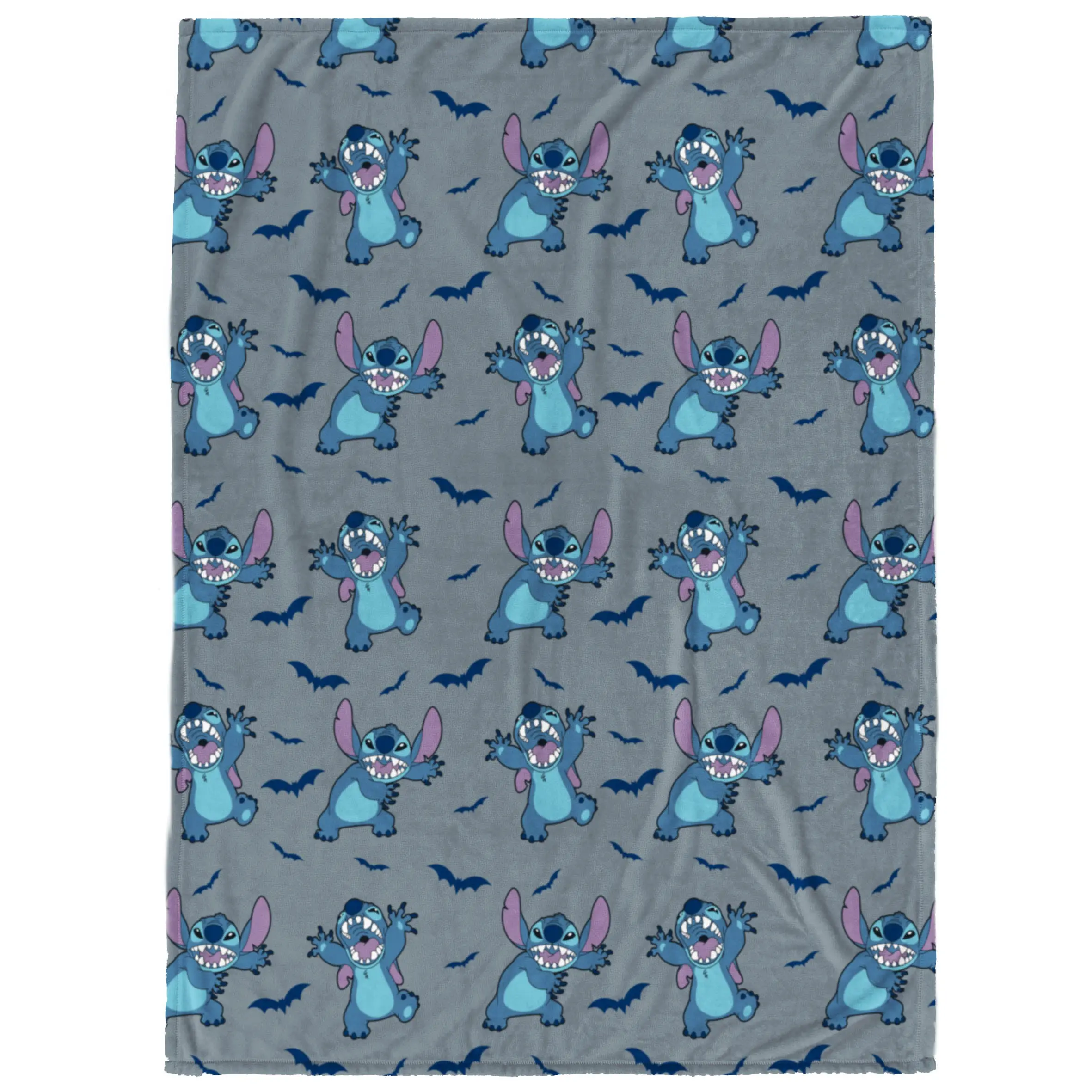 Jay Franco Disney Lilo and Stitch Spooky Bats Halloween Throw Blanket 60x70