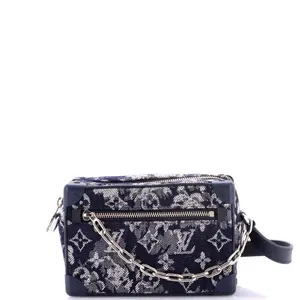 Pre-owned Louis Vuitton material Messenger Bags Soft Trunk Bag Monogram Tapestry Canvas Mini by Rebag