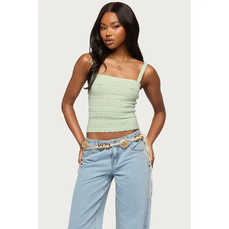 Naia Pointelle Knit Tank Top