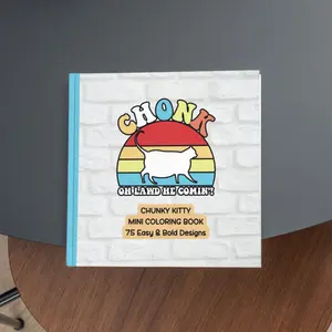 CHONK: A Chunky Kitty Mini Coloring Book: 75 Adorably Plump and Purrfectly Round Cat Designs for Cat Lovers Creativity Stress Relief
