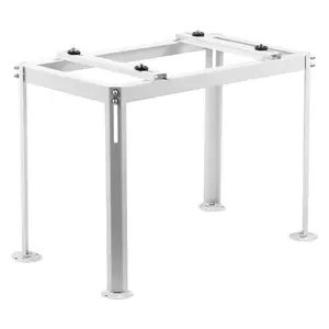 Mini Split Ground Stand, Adjustable Anti-Vibration Mini Split Stand for 9000-18000 BTU Ductless Air Conditioner Heat Pump, Heavy Duty AC Base Bracket Floor Mount w/ 441LBS Max. Load Capacity